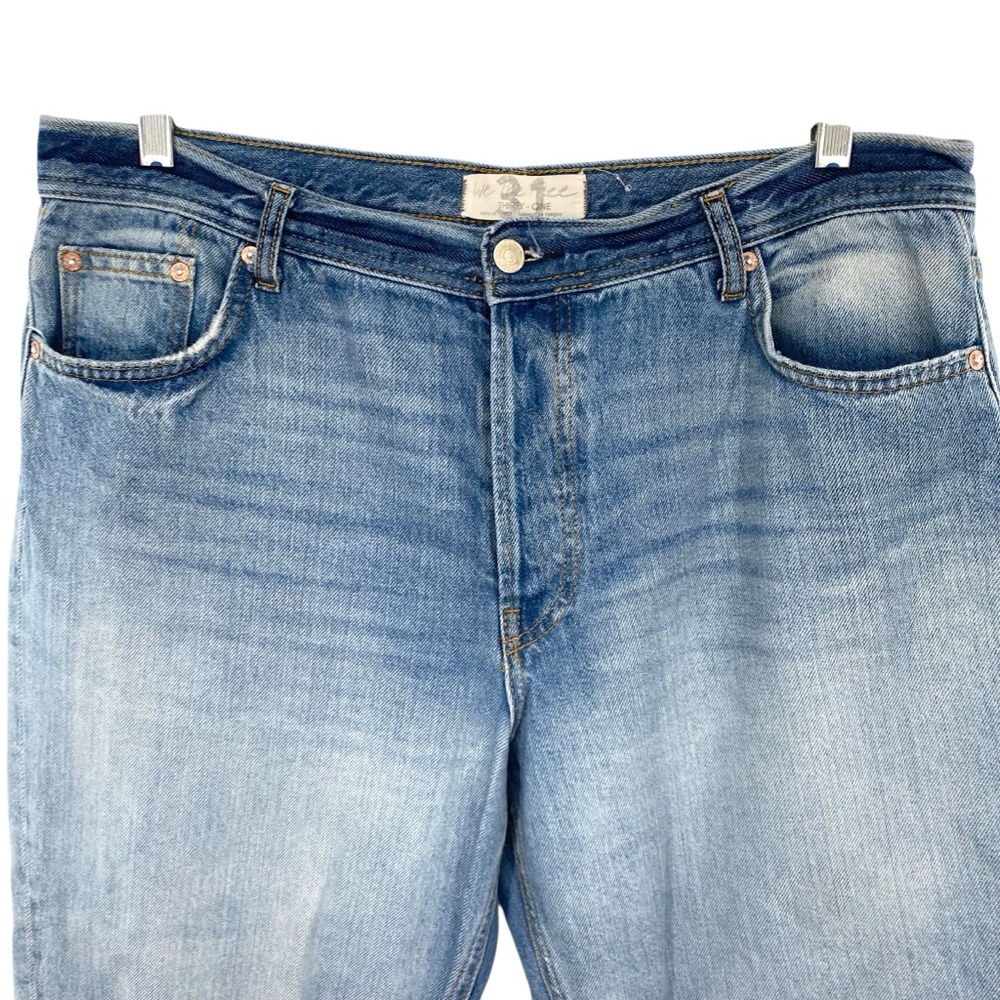 Free People We the Free Maggie High Rise Straight Leg Distressed Jeans - Picture 6 of 11